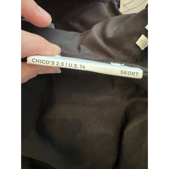 Chicos Brigitte WOMENS Zenergy GOLF by CHICO'S BLACK PULL ON SKORT Sz 2.5 US 14 - Picture 14 of 15